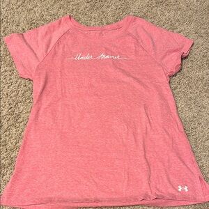 Under Armour Pink Loose Fit T-Shirt Sz Medium
